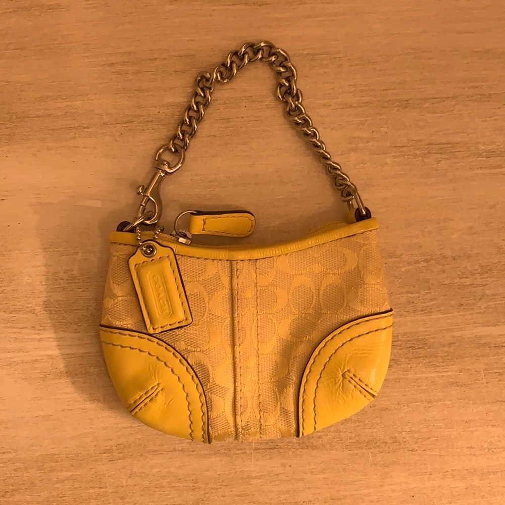 Mini coach keychain wallet